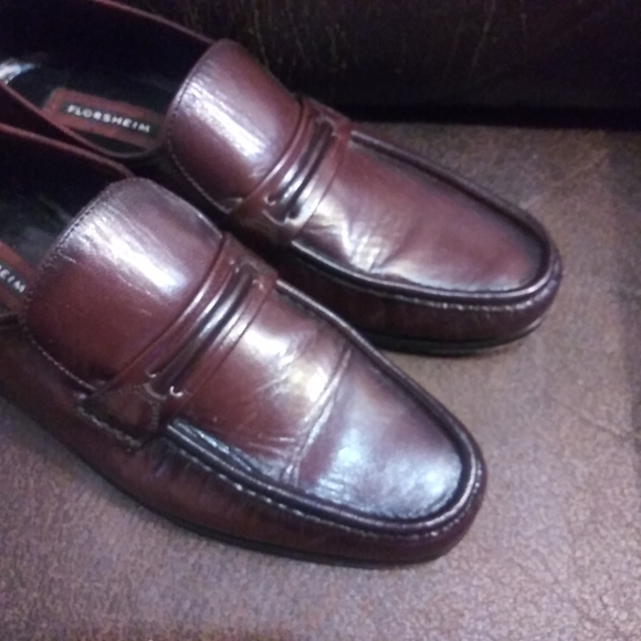 Florsheim Black Cherry Leather Men\'s Size 8.5 D Como Loafer Vintage 17089-13